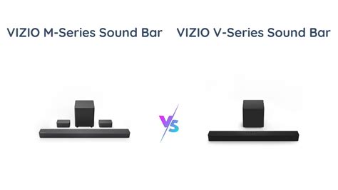 The M-Series only has the virtual height speakers (no physical atmos drivers) but has added tweeters, which I would have appreciated. . Vizio m series vs v series soundbar